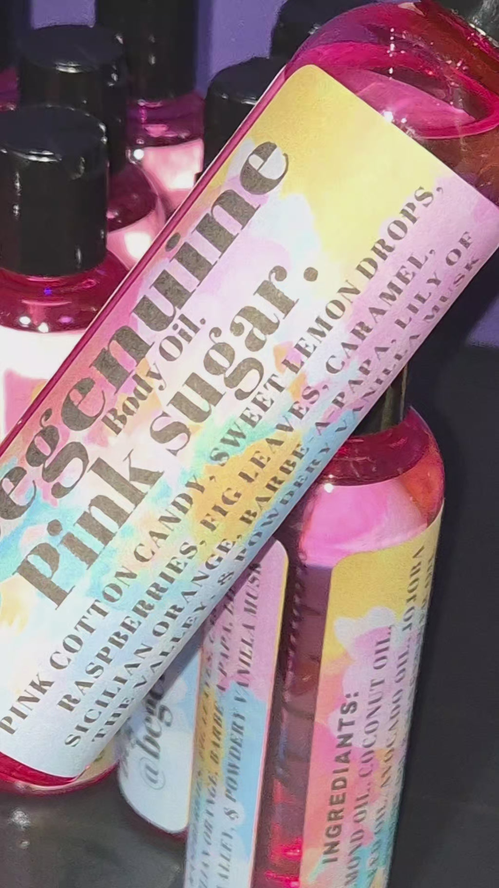 Pink sugar body oil