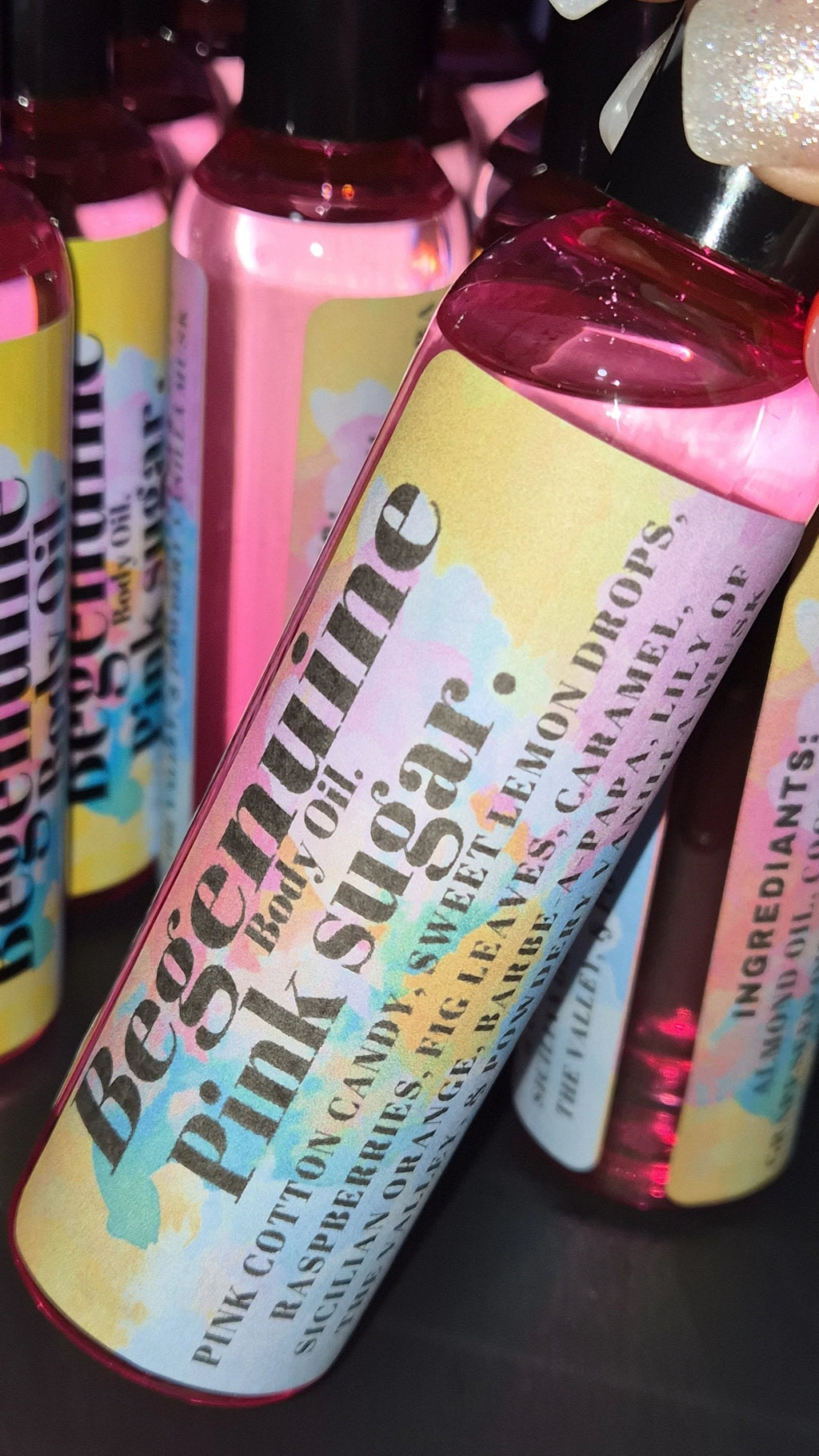 Pink sugar body oil