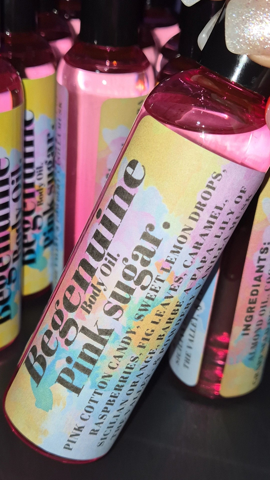 Pink sugar body oil